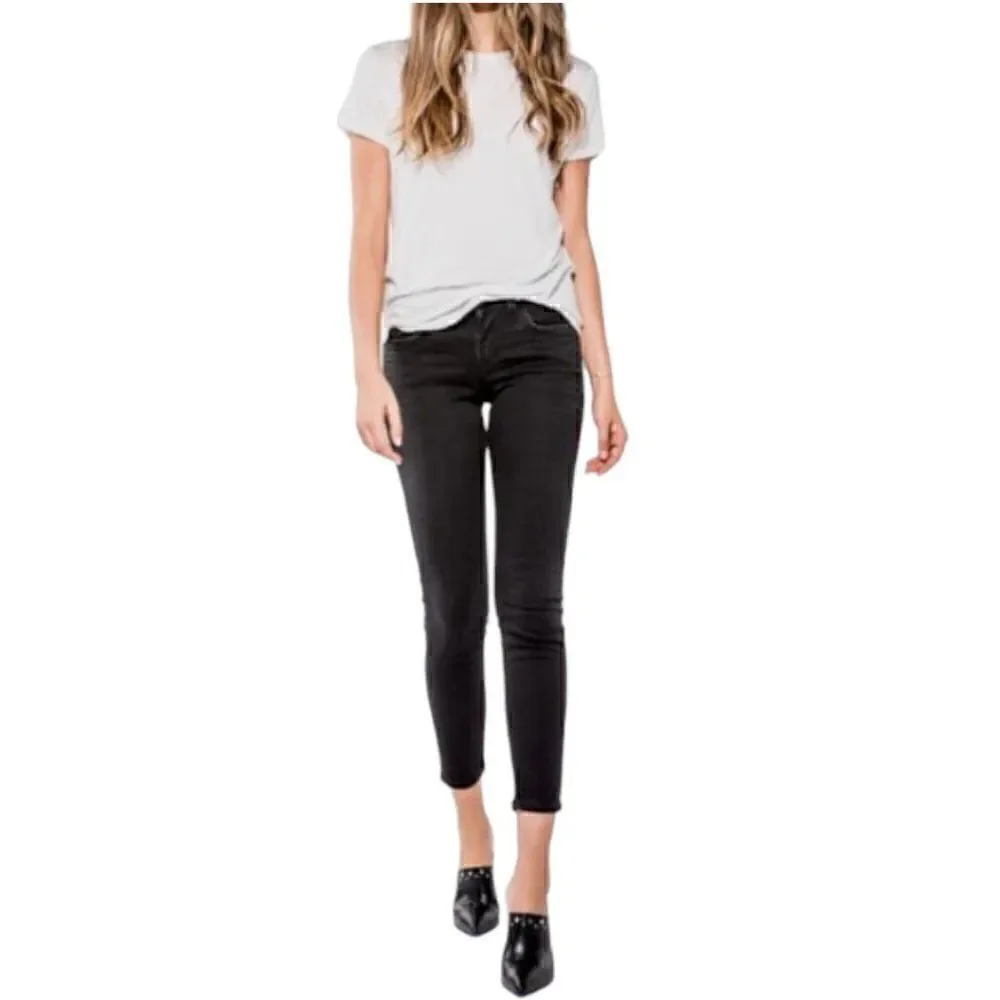 Silver Jeans Suki  Skinny Fluid Denim Black Size 27